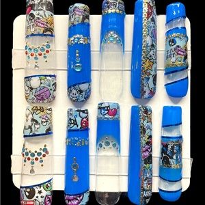 Extra long square cartoon nails